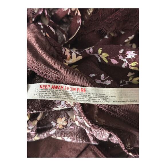 Free People bodysuit Take it away thong brown size X-Small XS - Picture 7 of 7